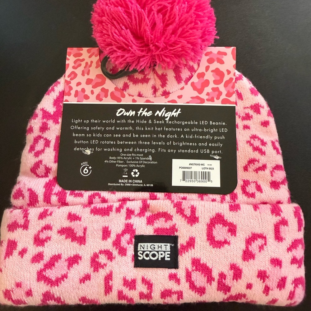 Pink LED Beanie - Picture 2 of 6